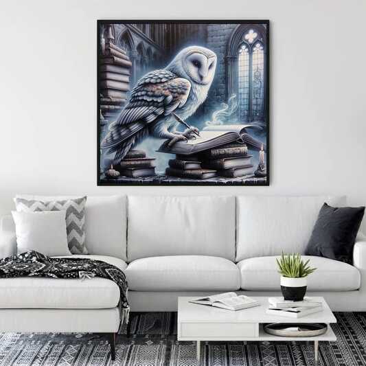 Diamond Painting - Schreibende Eule