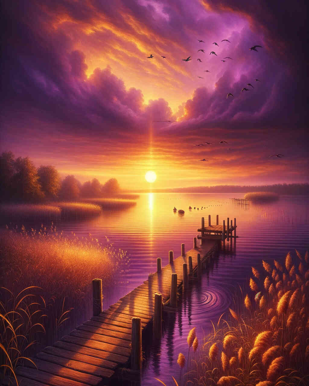 Diamond Painting - Sonnenuntergang am See