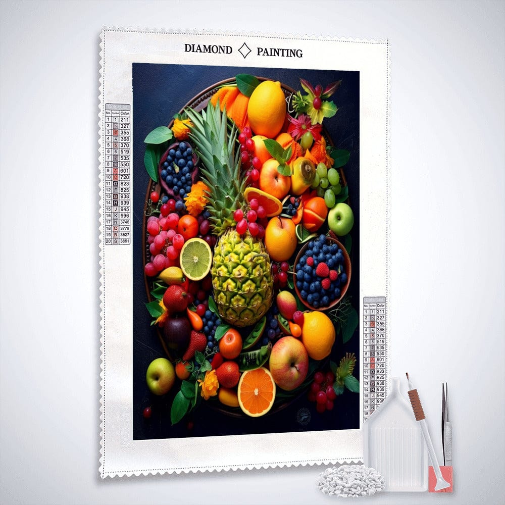Diamond Painting - Früchte und Blumen, Abstrakt