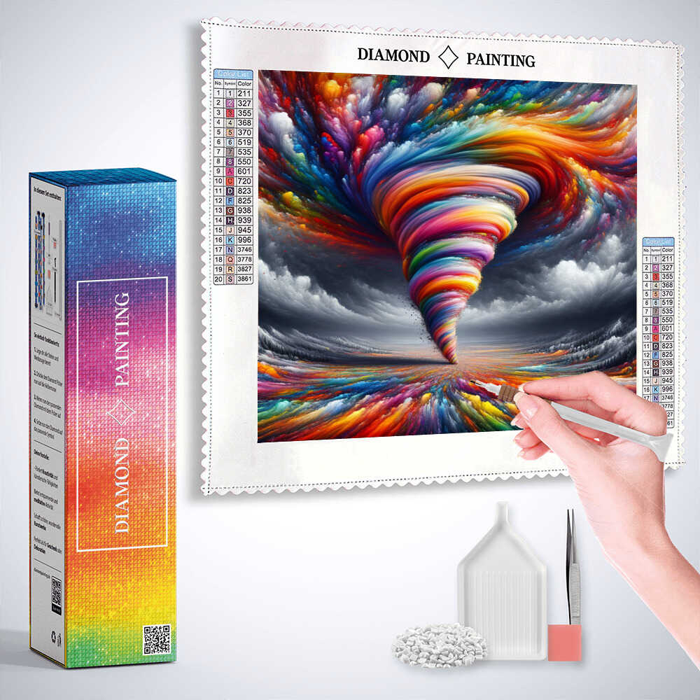 Diamond Painting - Farbwirbel der Leidenschaft