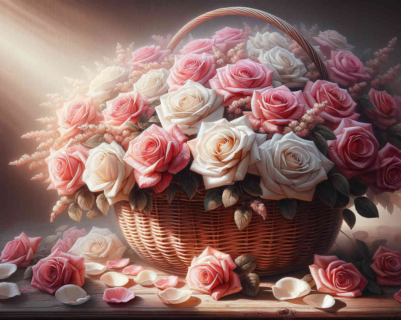 Diamond Painting - Ein Rosenkorb