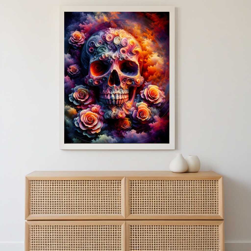 Diamond Painting - Totenkopf abstrakt