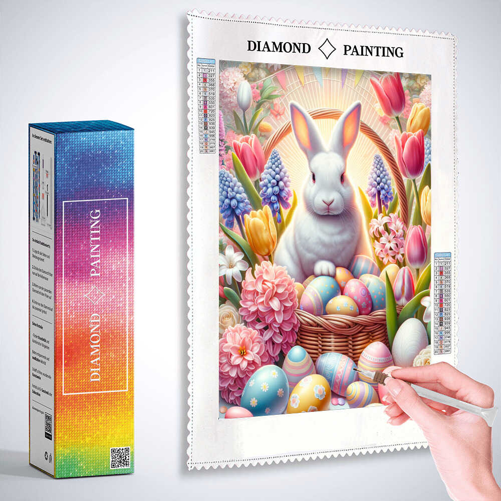 Diamond Painting - Großer bunter Osterkorb