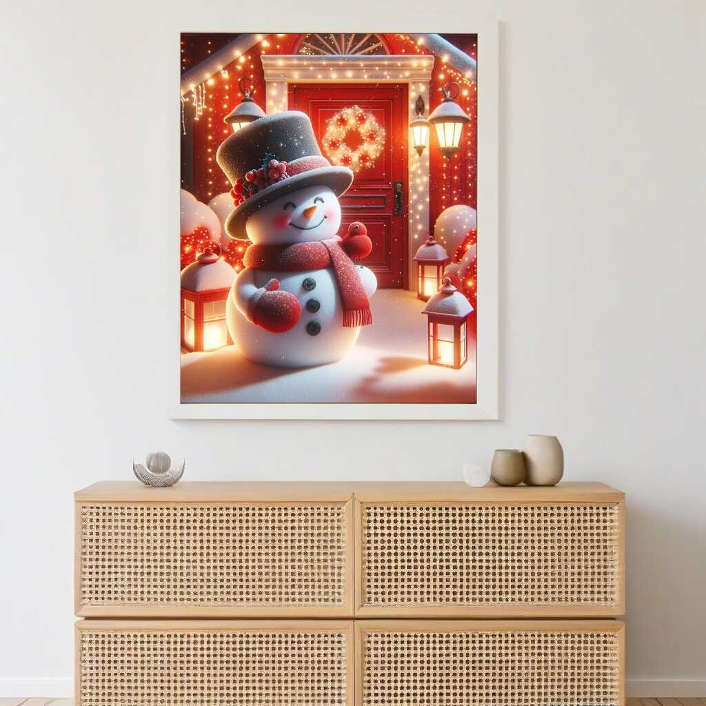 Diamond Painting - Schneemann zu Besuch