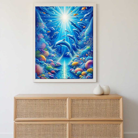 Diamond Painting - Delphine im Meer
