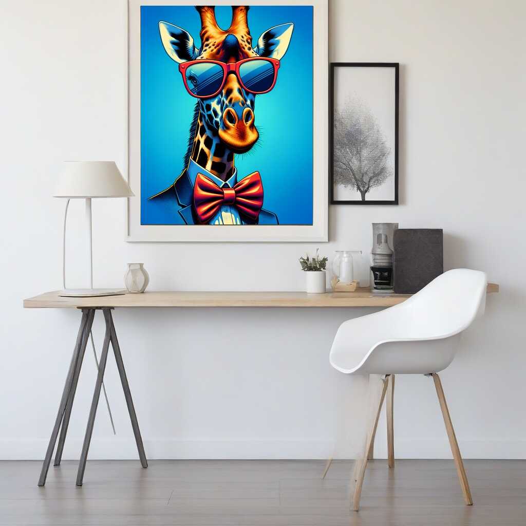 Diamond Painting - Giraffe mit Fliege und Brille