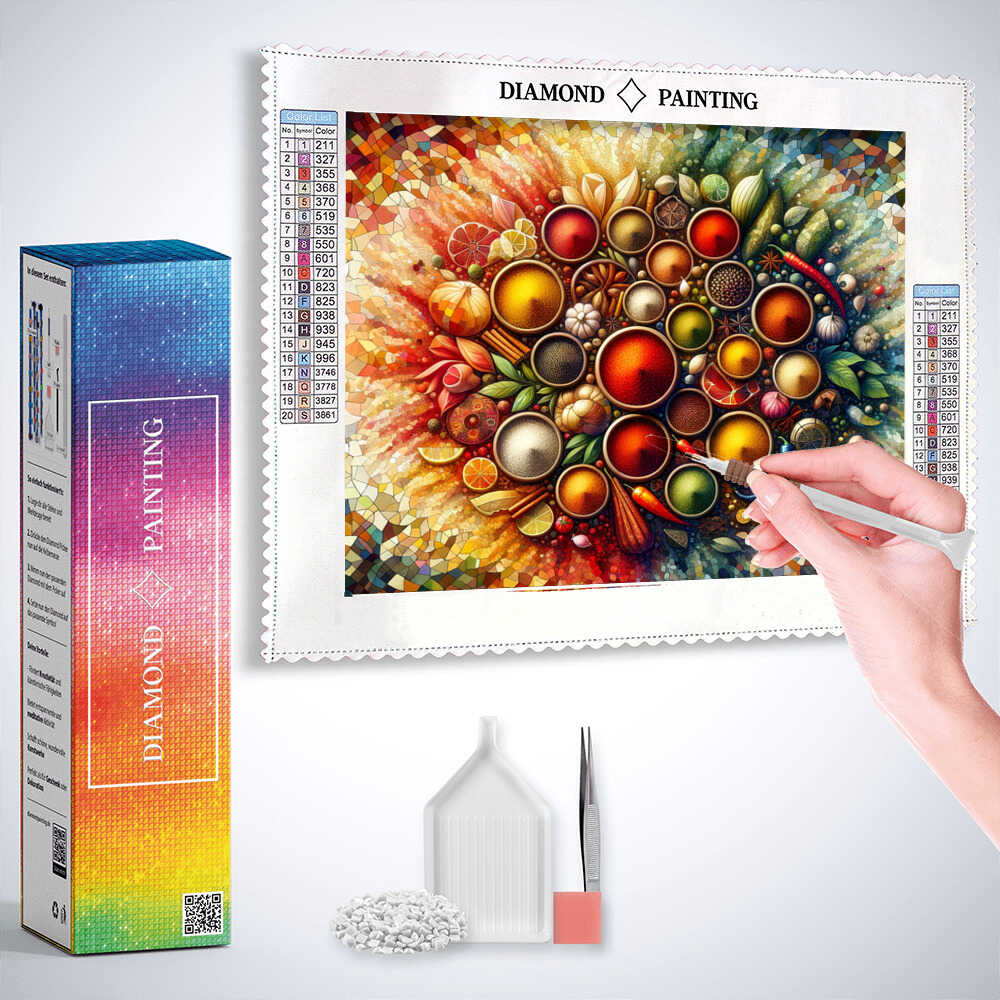 Diamond Painting - Gewürzschalen Mix