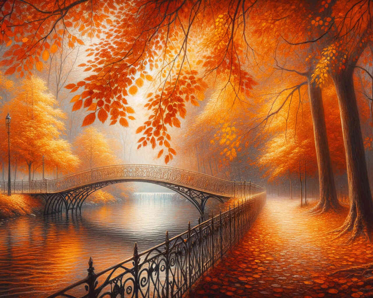 Diamond Painting - Herbstspaziergang, Orange