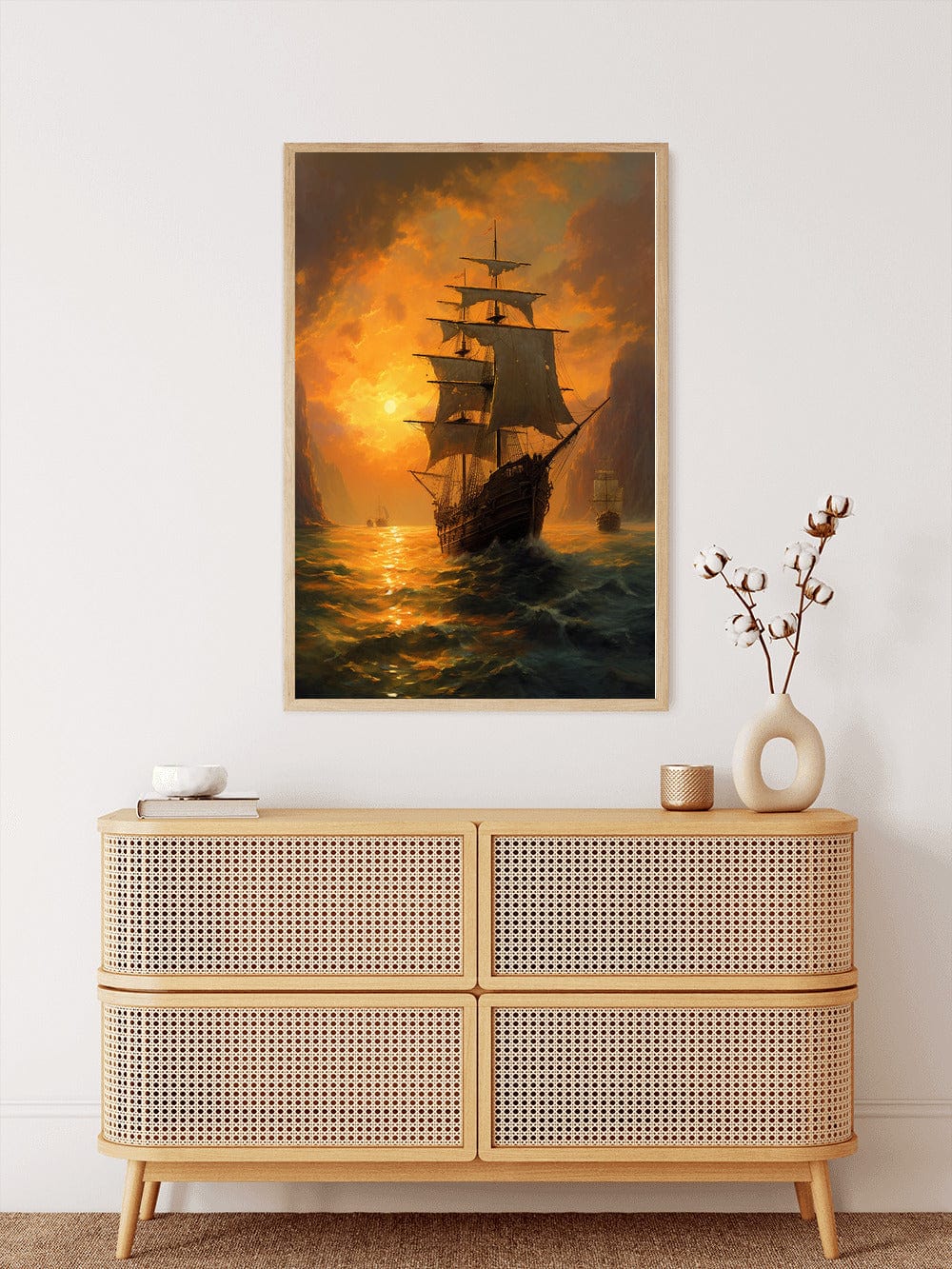 Diamond Painting - Segelschiffe, Abendrot