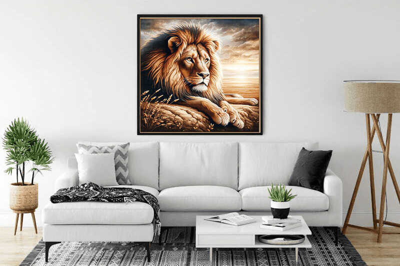 Diamond Painting - Entspannter Löwe