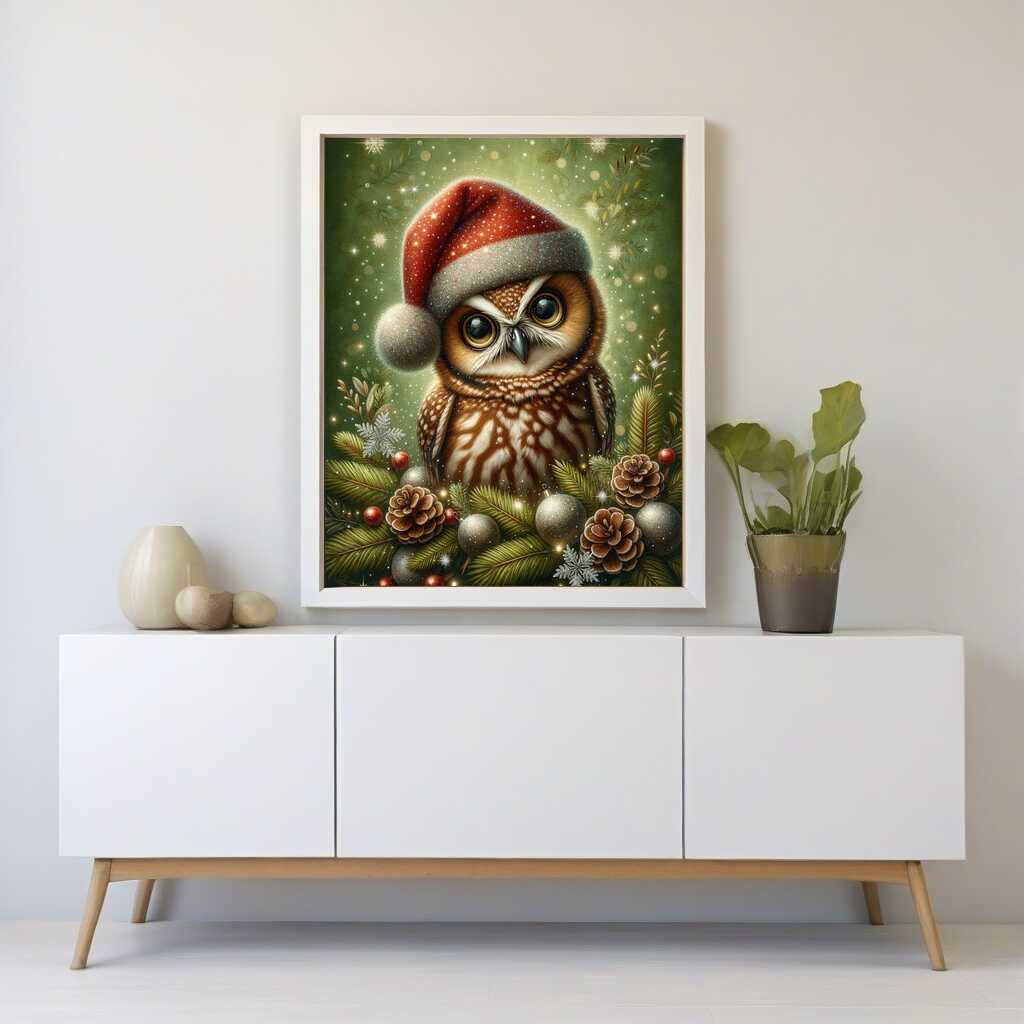Diamond Painting - Weihnachtseule