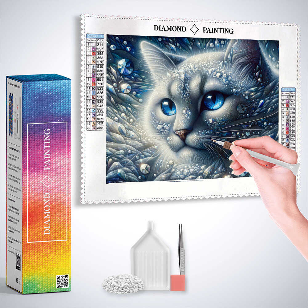 Diamond Painting - Eiskatzenportrait