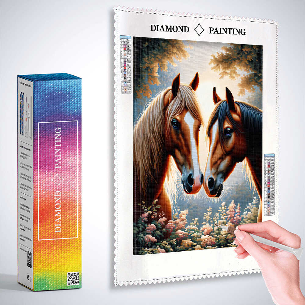 Diamond Painting - Pferdeliebe romantisch