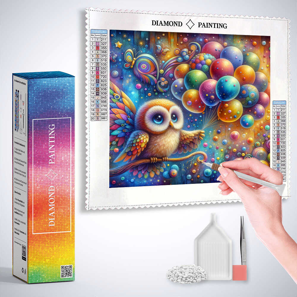 Diamond Painting - Eulen Luftballons