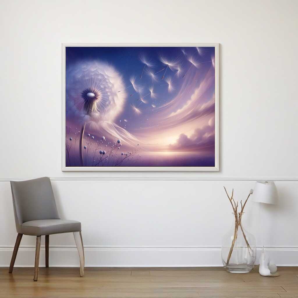 Diamond Painting - Pusteblume Lila Himmel