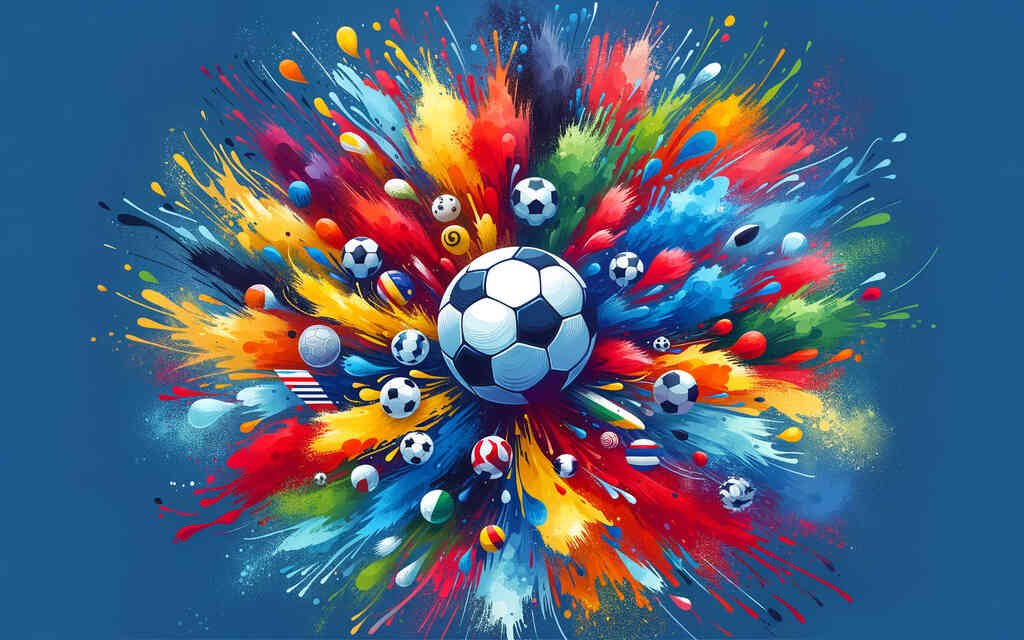 Diamond Painting - Farbenexplosion am Spielfeldrand