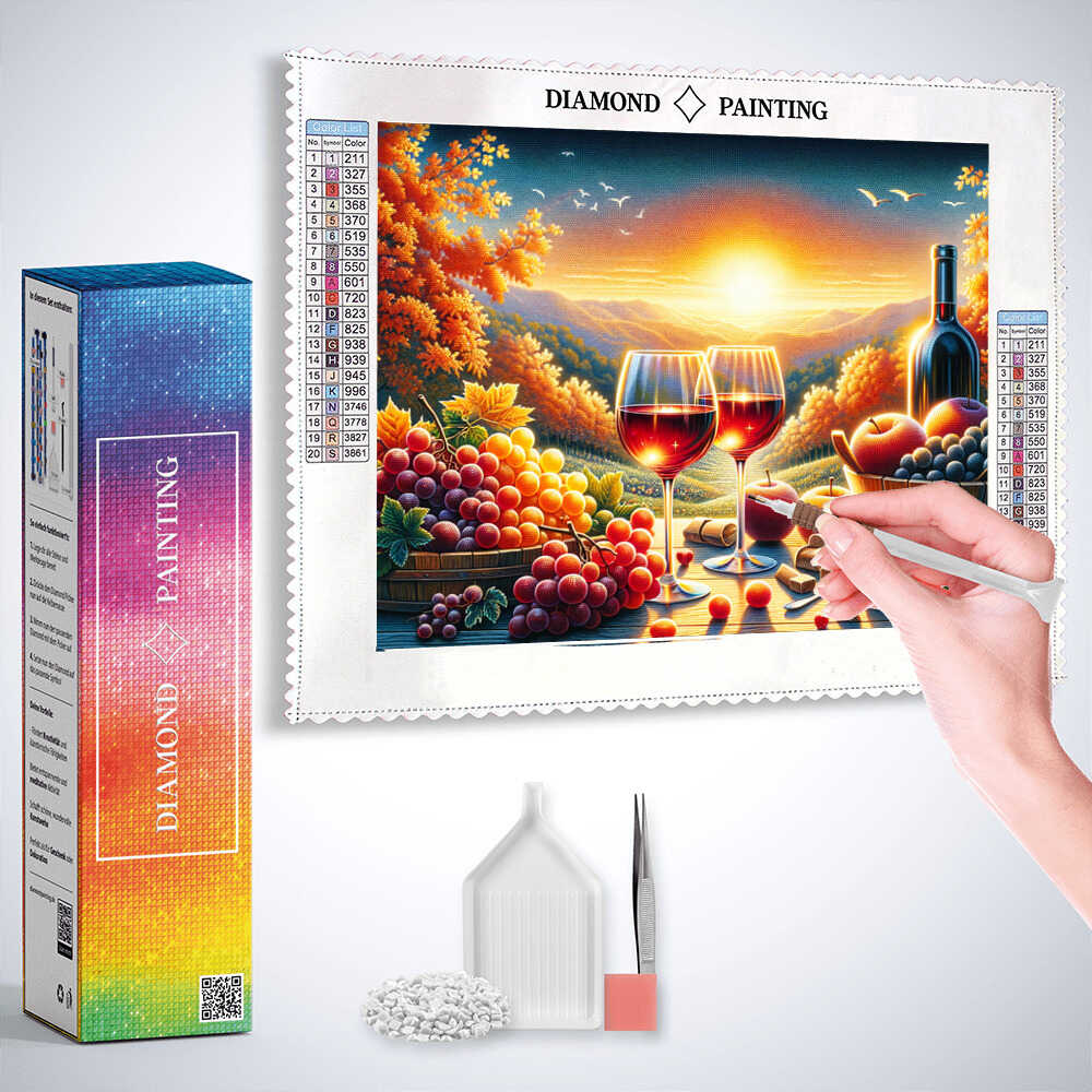 Diamond Painting - Weinabend