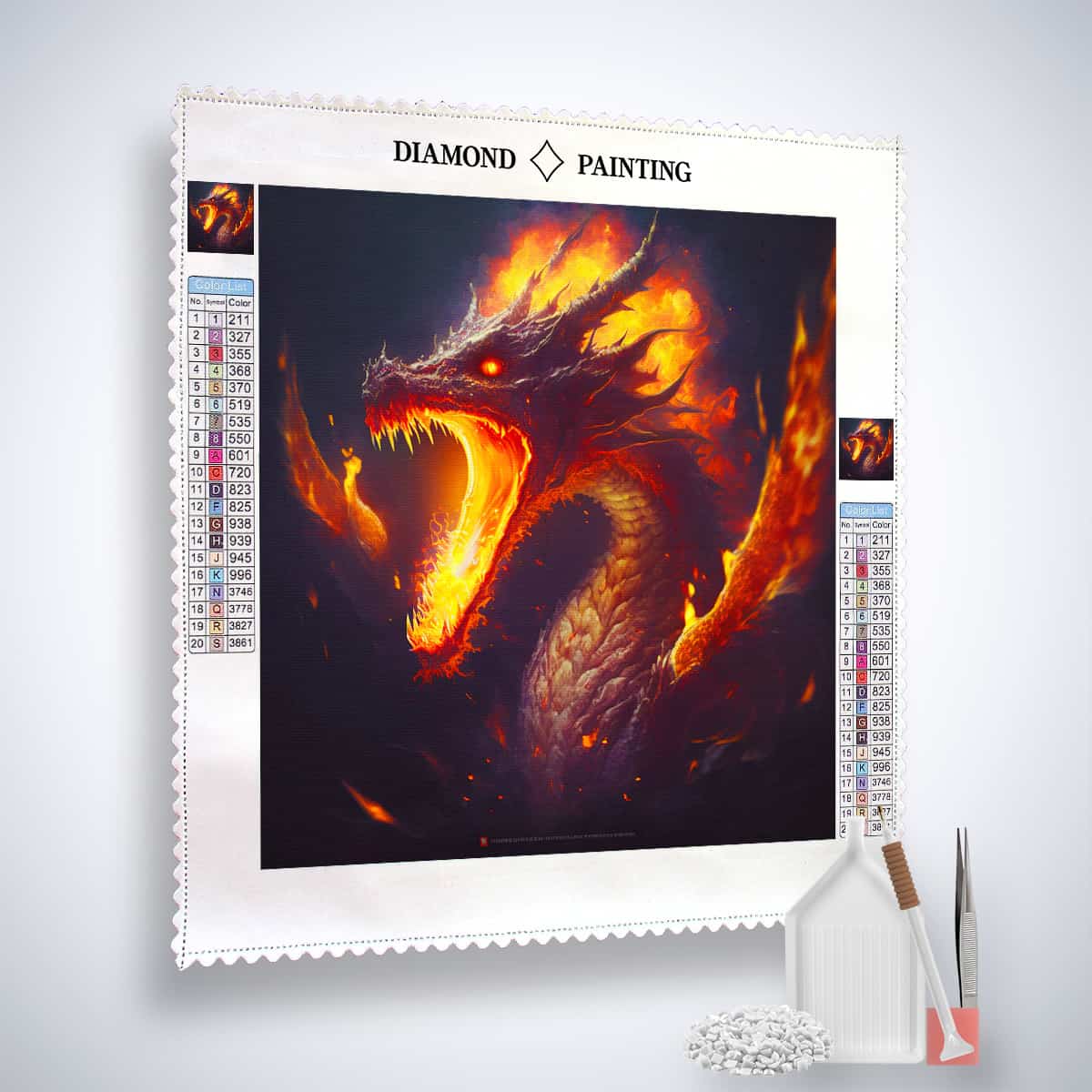 Diamond Painting - Drachenwelt - gedruckt in Ultra-HD - Drachen, Fantasy, Neu eingetroffen, Quadratisch