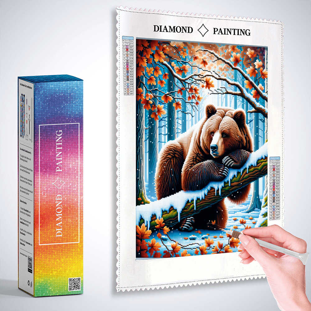 Diamond Painting - Braunbär im Baum