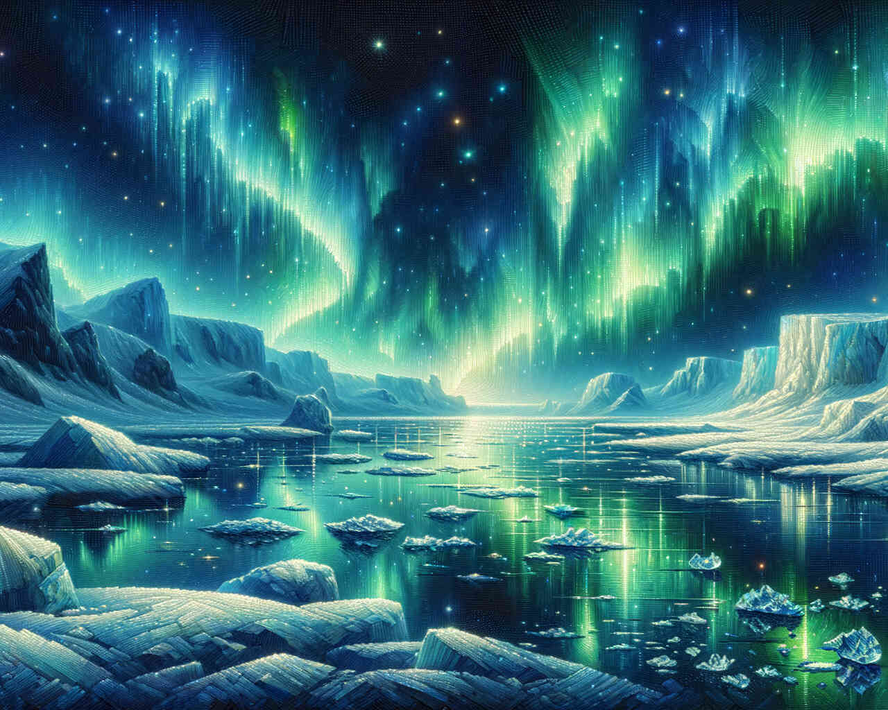 Diamond Painting - Eispolarlichter