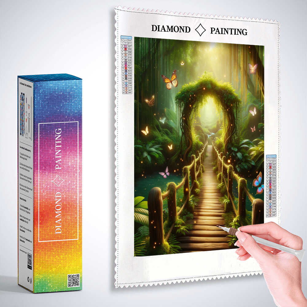 Diamond Painting - Waldbrücke