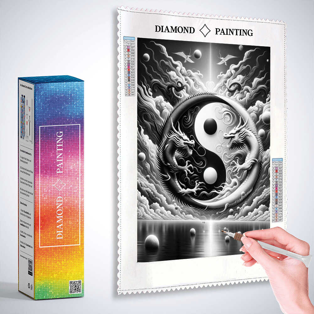 Diamond Painting - Yin und Yang Drachen