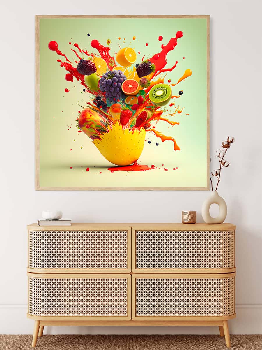 AB Diamond Painting - Fruchtexplosion Destroy - gedruckt in Ultra-HD - AB Diamond, Früchte, Küche, Neu eingetroffen, Obst, Quadratisch
