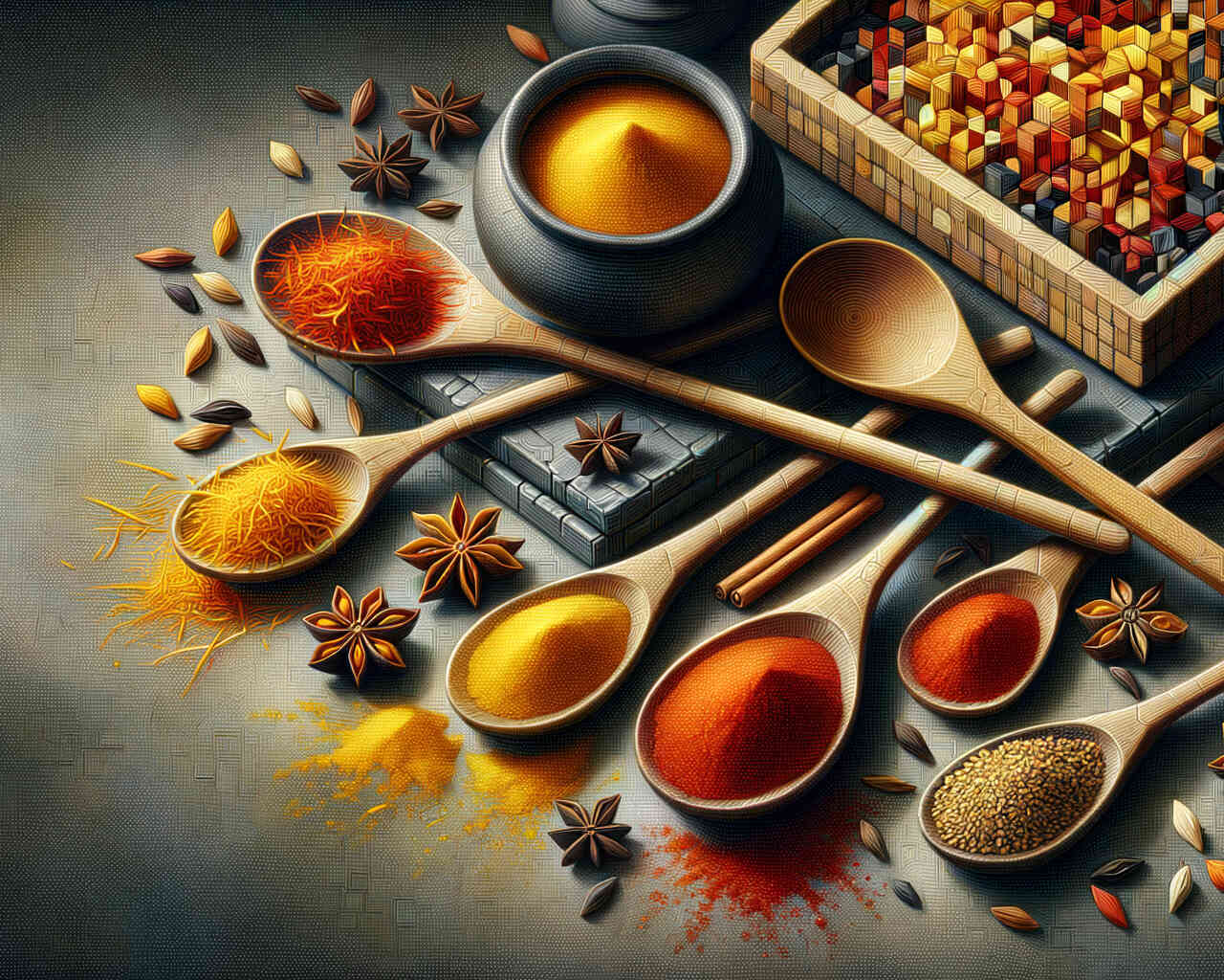 Diamond Painting - Gewürze Holzlöffel