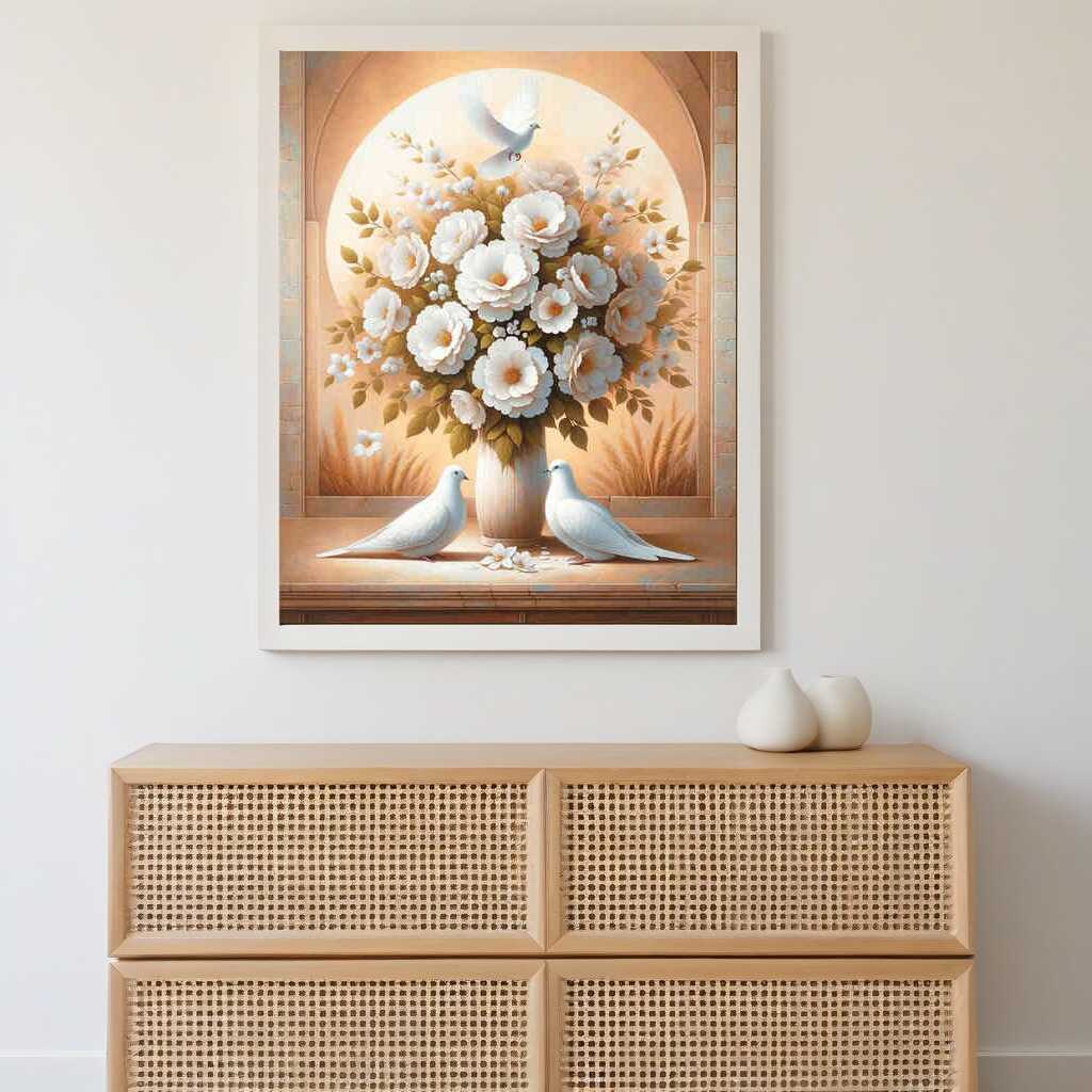 Diamond Painting - Friedenstauben Pärchen
