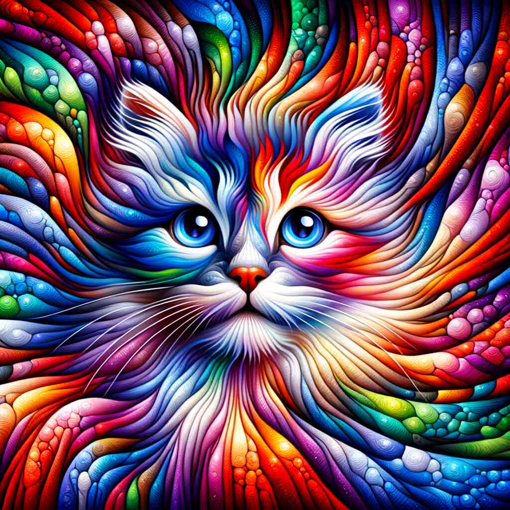 Diamond Painting - Katze Farbenspiel