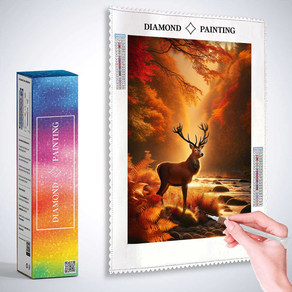 Diamond Painting - Hirsch am Fluss