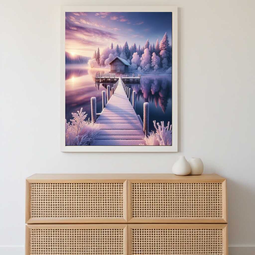 Diamond Painting - Verschneiter Steg