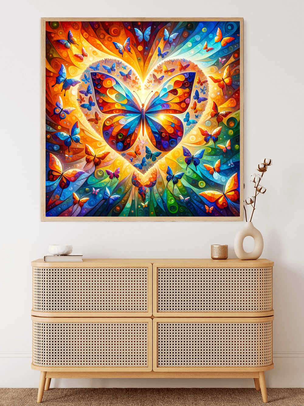 Diamond Painting - Schmetterling Herz abstrakt