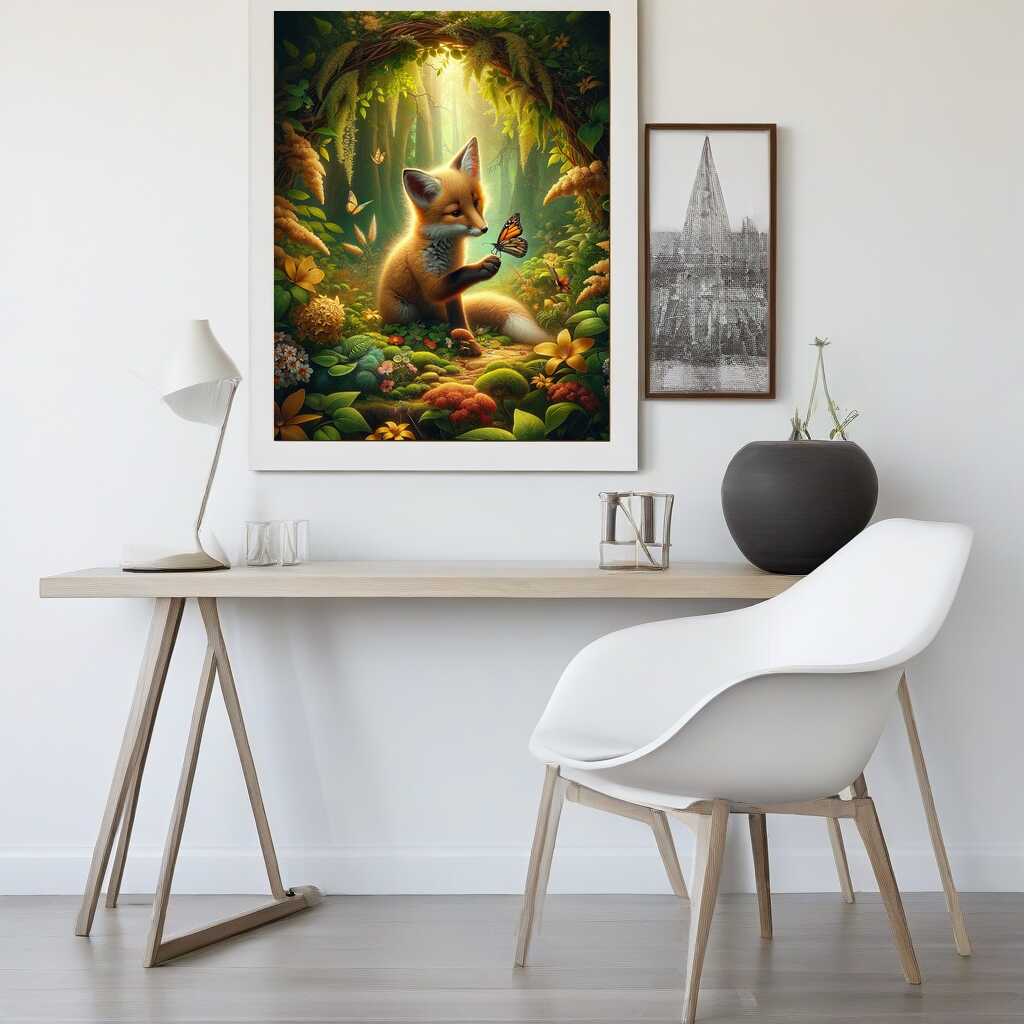 Diamond Painting - Freundschaft Fuchs und Schmetterling