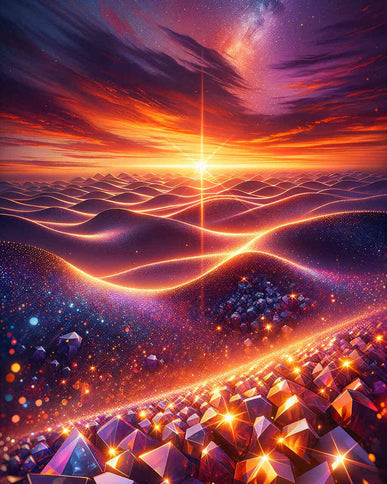 Diamond Painting - Sonnenuntergang, Dünen