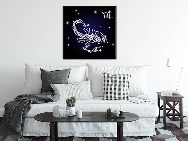 Diamond Painting - Sternzeichen Skorpion - gedruckt in Ultra-HD - Quadratisch, sternzeichen