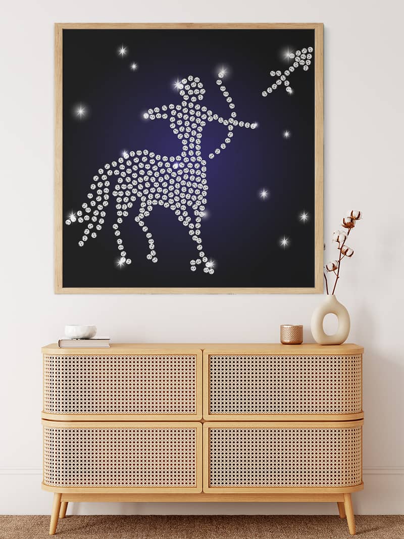 Diamond Painting - Sternzeichen Schütze - gedruckt in Ultra-HD - Quadratisch, sternzeichen
