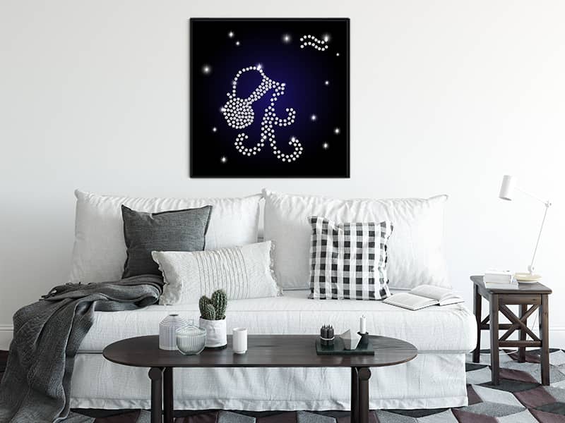 Diamond Painting - Sternzeichen Wassermann - gedruckt in Ultra-HD - Quadratisch, sternzeichen