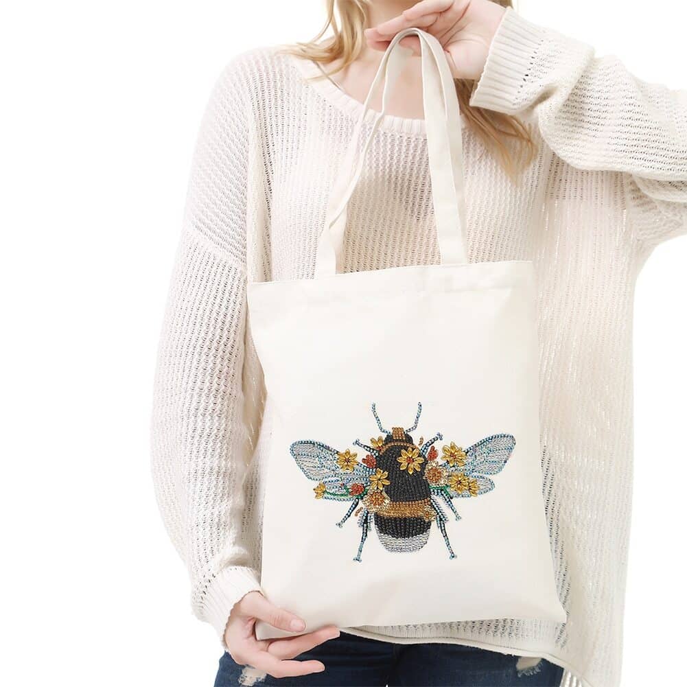 Diamond Painting - Stofftasche, Hummel - gedruckt in Ultra-HD - stofftasche