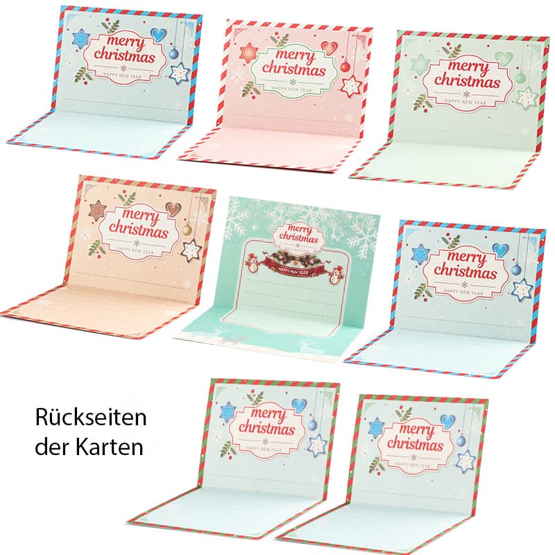 Diamond Painting Karten - 8 Stück Weihnachtskarten - gedruckt in Ultra-HD - karten
