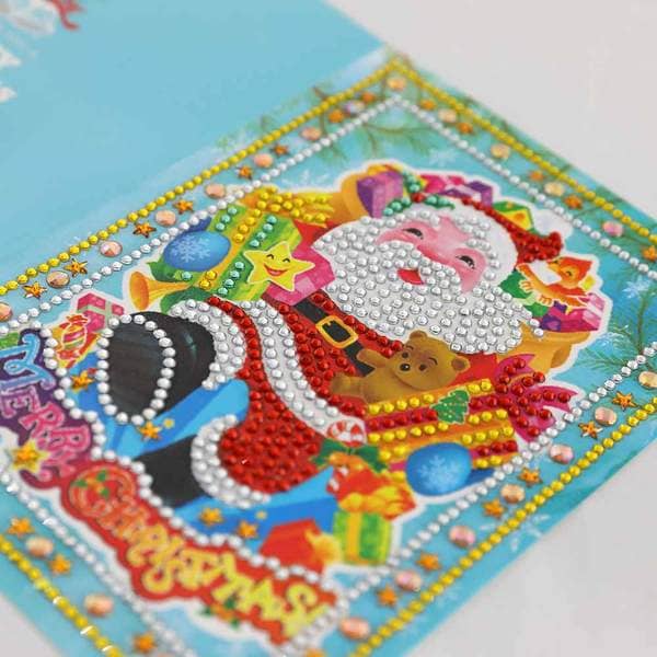 Diamond Painting Karten - 4 Stück Weihnachtsgrüße - gedruckt in Ultra-HD - karten