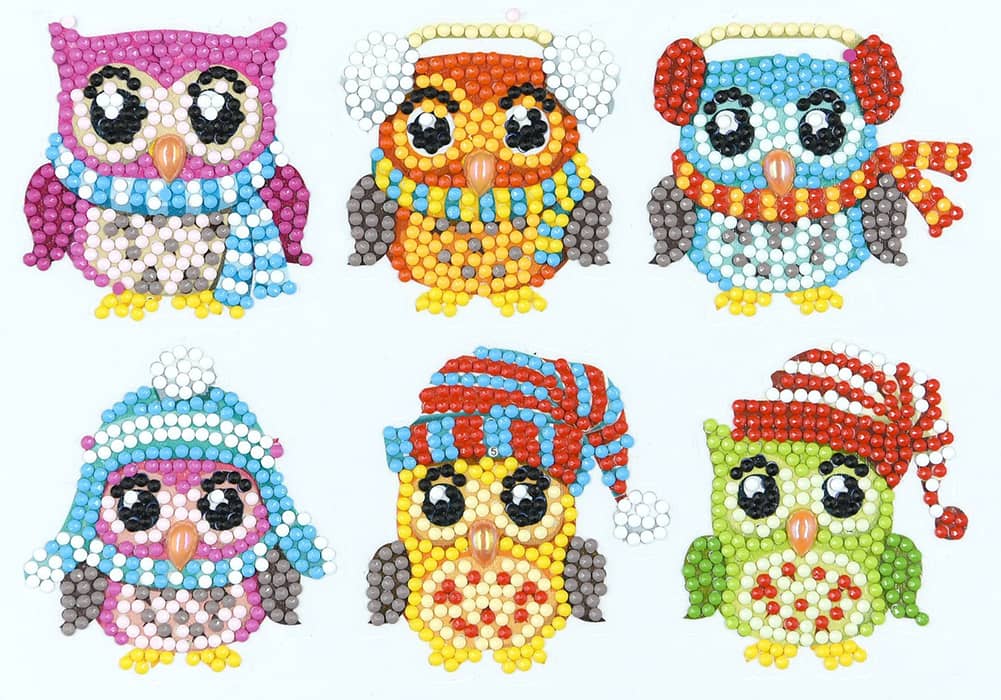 Diamond Painting Sticker - Eulen - gedruckt in Ultra-HD - sticker, zubehör