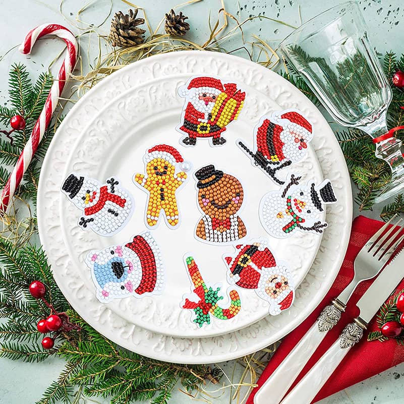 Diamond Painting Sticker - Weihnachtsfiguren - gedruckt in Ultra-HD - sticker, zubehör