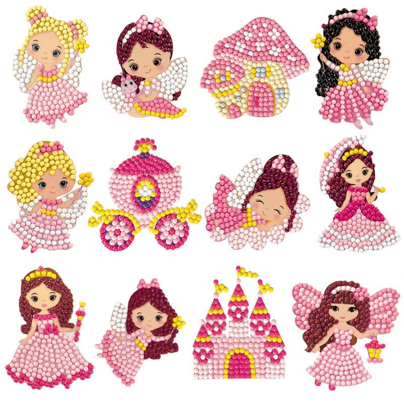 Diamond Painting Sticker - Prinzessin - gedruckt in Ultra-HD - sticker, zubehör