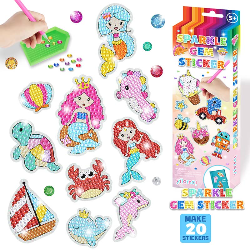 Diamond Painting Sticker - Meeresbewohner, Set - gedruckt in Ultra-HD - sticker, zubehör