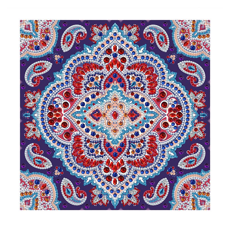 Diamond Painting Nachtleuchtend - Mustermandala - gedruckt in Ultra-HD - Mandala, Nachtleuchtend, quadratisch