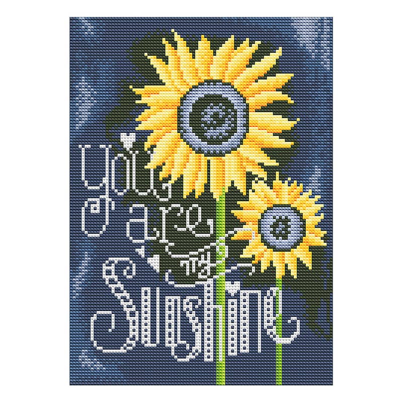 Diamond Painting Nachtleuchtend - You are my Sunshine, Sonnenblumen - gedruckt in Ultra-HD - Blumen, Nachtleuchtend, Sonnenblume, Sprüche, Vertikal