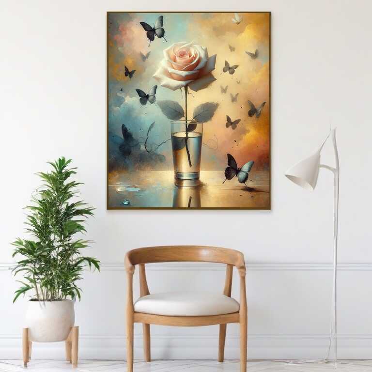 Diamond Painting - Rose im Glas