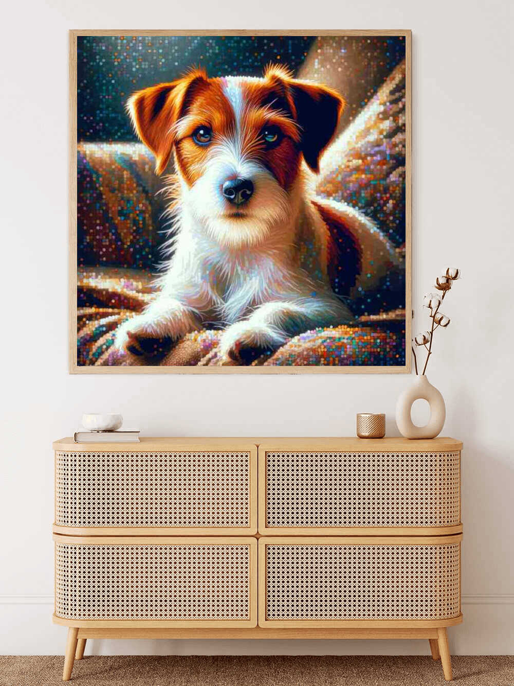 Diamond Painting - Jack Russel in braun und weiß