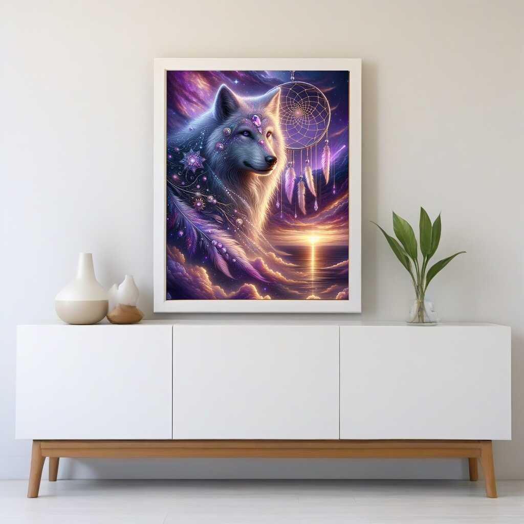 Diamond Painting - Tag und Nacht Wolf